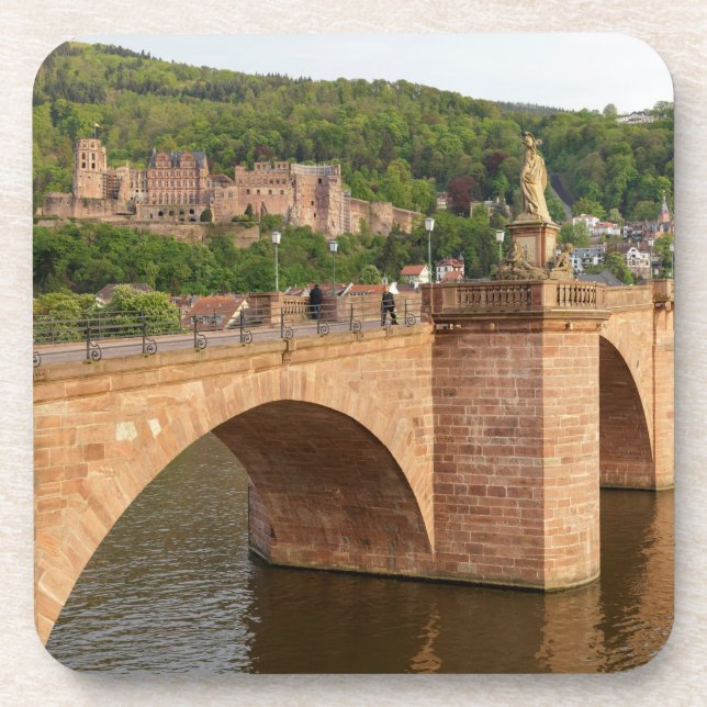 Heidelberg view over the Neckar Beverage Coaster (Front)