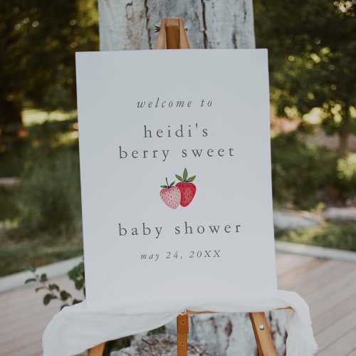 HEIDI Berry Sweet Girl Baby Shower Welcome Sign