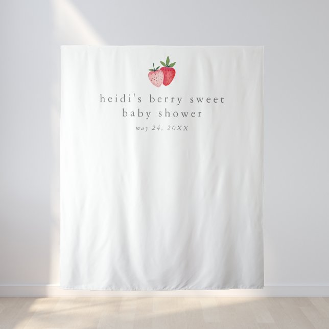 HEIDI Berry Sweet Strawberry Baby Shower Backdrop (HEIDI Berry Sweet Strawberry Baby Shower Backdrop)