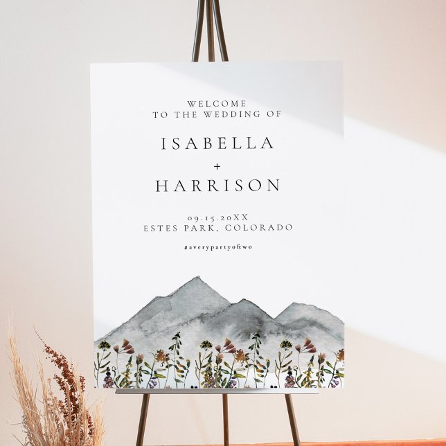 HEIDI Bohemian Mountain Wildflower Wedding Welcome Foam Board (Creator Uploaded)