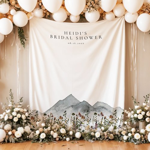 HEIDI Boho Mountain Wildflower Bridal Shower Tapestry