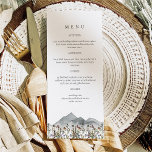 HEIDI Boho Wildflower Mountain Dinner Menu Cards<br><div class="desc">The HEIDI Wedding Collection features boho watercolor wildflowers at the base of a mountain. This artwork is paired with a timeless serif font combination that creates a modern bohemian look. Shop the full HEIDI Collection for the complete event look.</div>