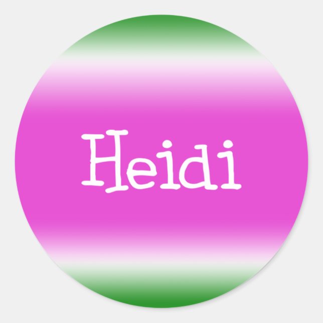 Heidi Classic Round Sticker (Front)