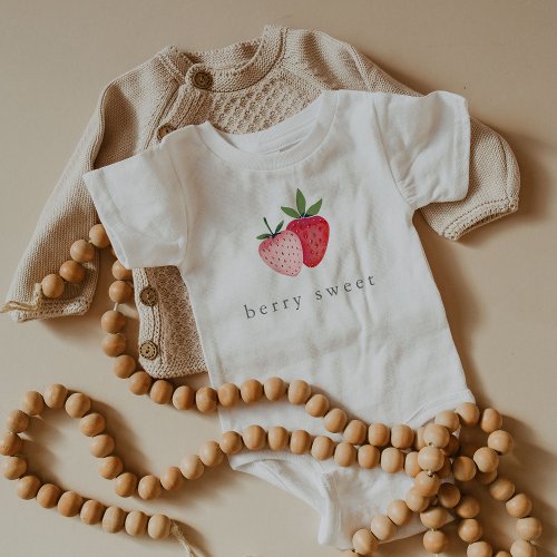 HEIDI Cute Strawberry Berry Sweet Newborn Girl Baby Bodysuit