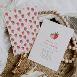 HEIDI Cute Strawberry Kids Two Sweet 2nd Birthday Invitation<br><div class="desc">This cute strawberry kids two sweet 2nd birthday invitation from the Heidi Collection is perfect for a spring or summer birthday party. The unique boho design features cute picnic strawberries in red,  pink and white.</div>