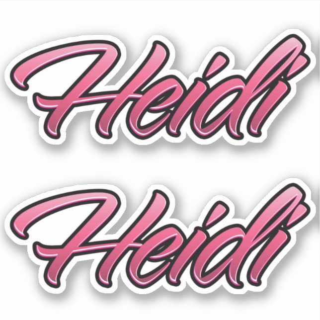 Heidi faded pink stickers sticker set (Front)