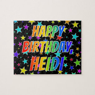 "HEIDI" First Name, Fun "HAPPY BIRTHDAY" Jigsaw Puzzle