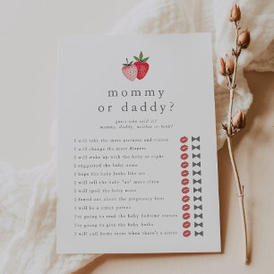 HEIDI Guess Who Mommy Daddy Baby Shower Game Card