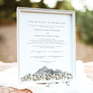 Heidi Mountain Wildflower Marriage Certificate Pos Poster at Zazzle