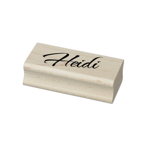 Heidi name cursive decorative script font rubber stamp