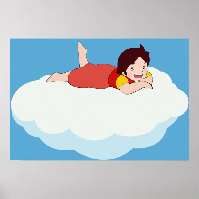 Heidi on a cloud the girl from the Alps Poster | Zazzle