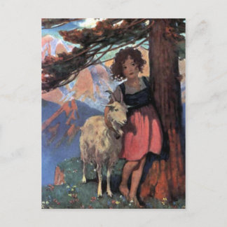 Heidi on a Mountain Top by Jessie Willcox Smith Postcard