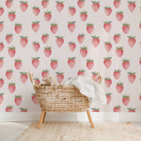 HEIDI Pink Strawberry Pattern Baby Girl Nursery