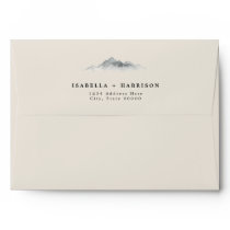 HEIDI Rustic Cream Mountain Wedding Invitation Envelope