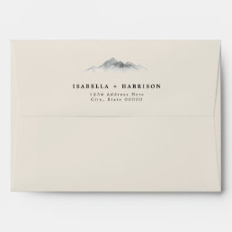 HEIDI Rustic Cream Mountain Wedding Invitation Envelope