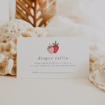 HEIDI Strawberry Girl Baby Shower Diaper Raffle Enclosure Card<br><div class="desc">This strawberry girl baby shower diaper raffle enclosure card from the Heidi Collection is perfect for a spring or summer baby shower. The unique boho design features cute picnic strawberries in red, pink and white. Send these enclosure cards out with your baby shower invitations to ask guests to help stock...</div>