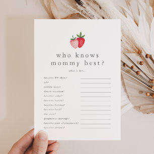 HEIDI Strawberry What's In Your Purse Game Card