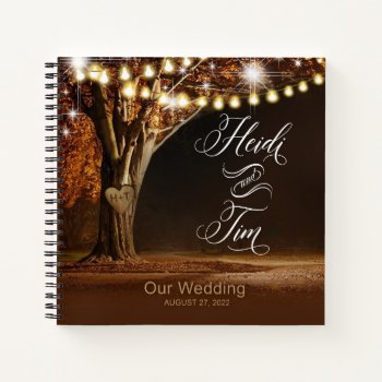 Heidi & Tim's Wedding Keepsake Guestbook Notebook by glamprettyweddings at Zazzle
