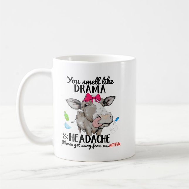Heifer Cow Animal Graphic Tee Plus Size Funny Coffee Mug (Left)
