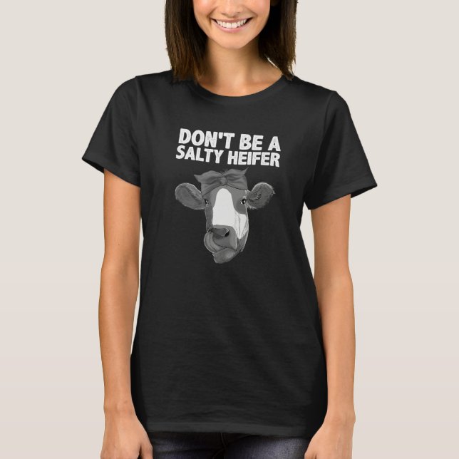 Heifer For Women Girls Heifer Dairy Cow T-Shirt (Front)