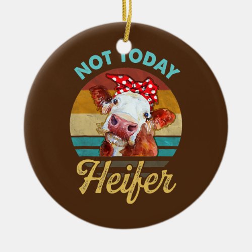 Heifer Gift For Men Women Farmer Lover Heifer Ceramic Ornament