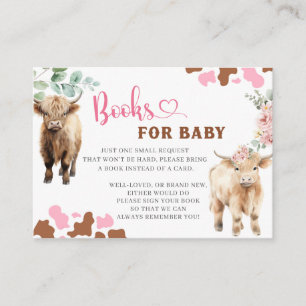 Heifer or Bull Cow Gender Reveal Book For Baby Enclosure Card