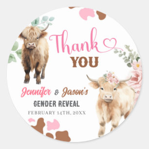 Heifer or Bull Cow Gender Reveal Favor Tags