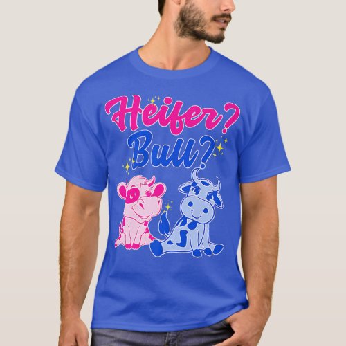 Heifer or Bull Gender Reveal Cow  T_Shirt