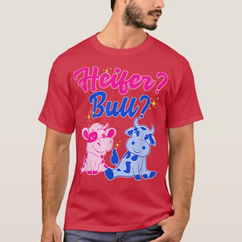 Heifer or Bull Gender Reveal Cow  T_Shirt