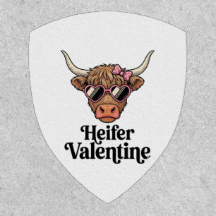 Heifer Valentine Highland Cow Vintage Design_1 Patch
