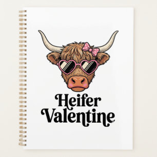 Heifer Valentine Highland Cow Vintage Design_1 Planner