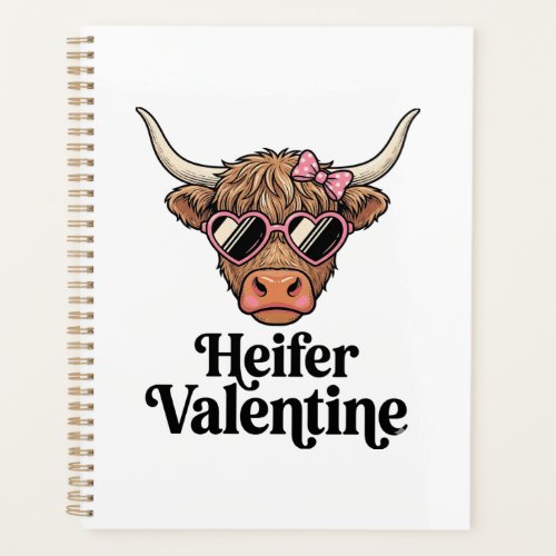 Heifer Valentine Highland Cow Vintage Design_1 Planner