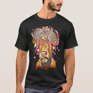 Heifer Valentines Day Western Highland Cow T-Shirt