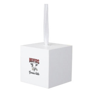 Heifers Gonna Hate Funny Cow Vintage Engraving Tee Cube Ornament