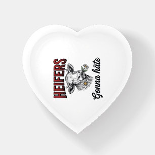 Heifers Gonna Hate Funny Cow Vintage Engraving Tee Paperweight