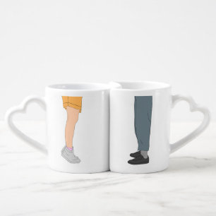 Height Difference Couple Coffee Mug Set