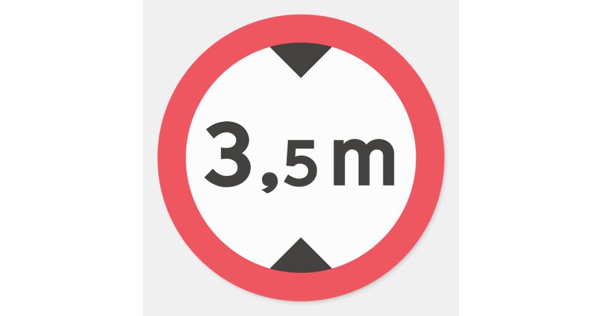 Height Warning Stickers | Zazzle
