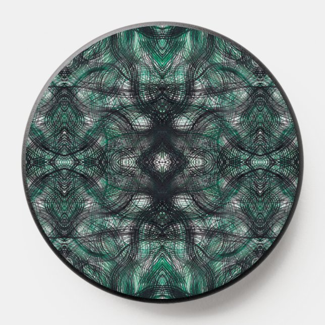 Heights Dark Green Abstract Watercolor Art PopSocket (Popsocket)