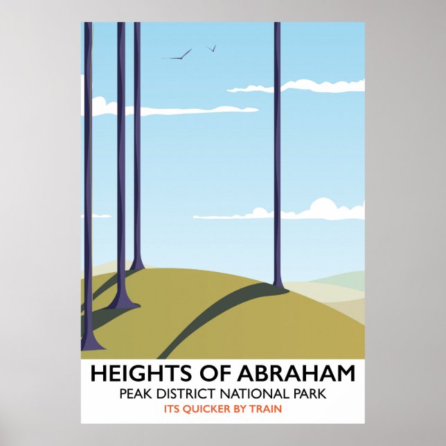 Heights of Abraham Peak District Rail poster (Front)