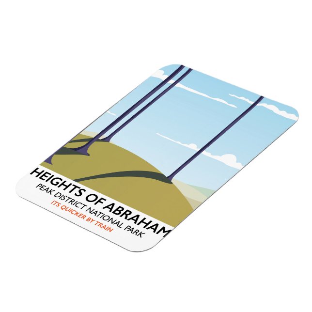 Heights of Abraham Peak District Rail poster Magnet (Left Side)