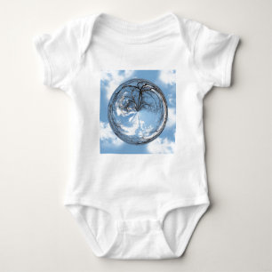 Heights of Heaven with tree, clouds , sky, bubble Baby Bodysuit