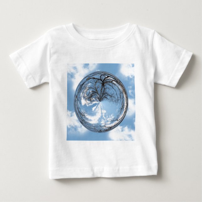 Heights of Heaven with  tree, clouds , sky, bubble Baby T-Shirt (Front)