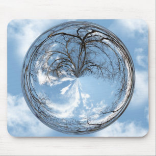 Heights of Heaven with tree, clouds , sky, bubble Mouse Pad