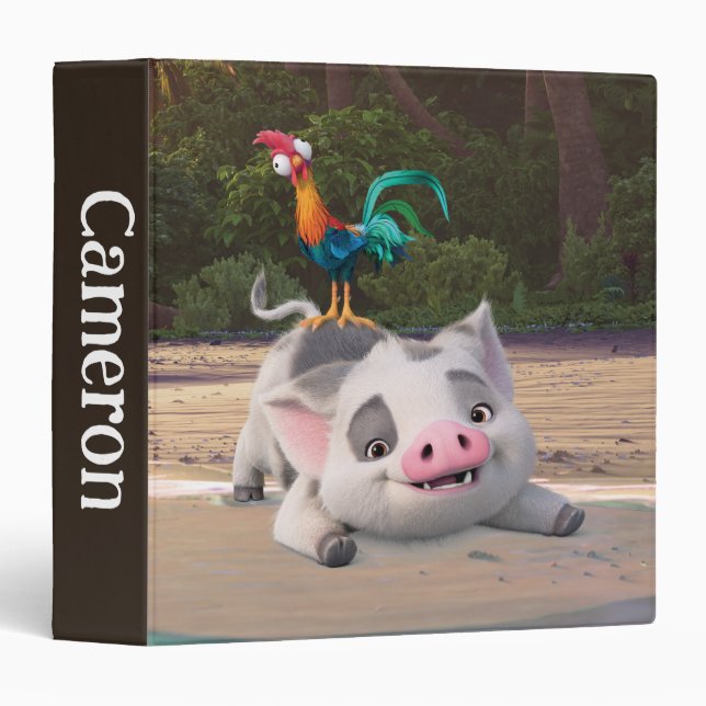 Heihei and Pua Playtime 3 Ring Binder (Front/Spine)