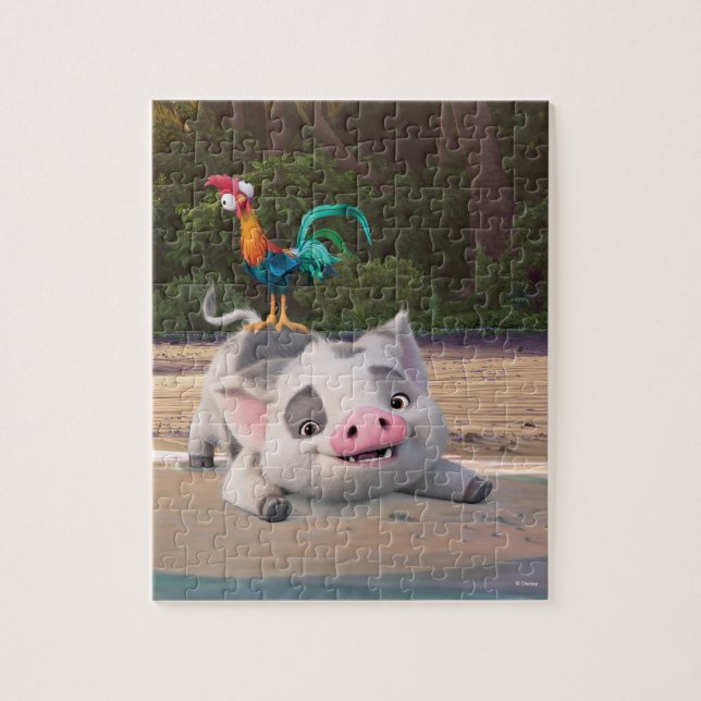 Heihei and Pua Playtime Jigsaw Puzzle (Vertical)