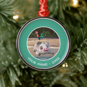 Heihei and Pua Playtime Metal Ornament