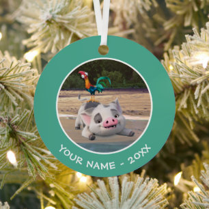 Heihei and Pua Playtime Metal Ornament