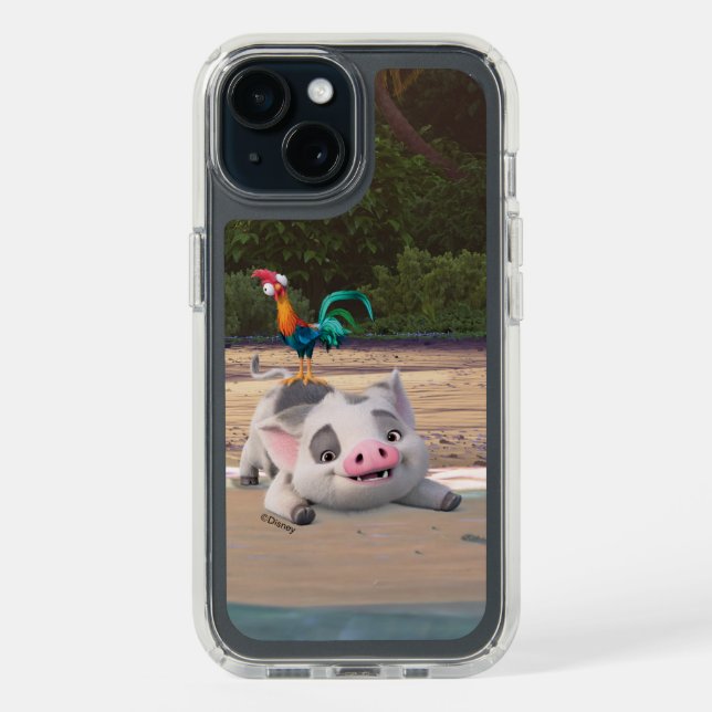 Heihei and Pua Playtime Speck iPhone Case (Front (Black))