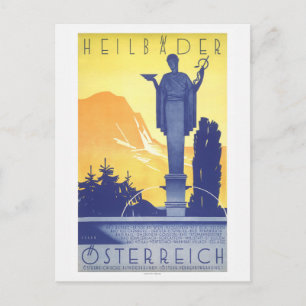 Heilbäder Österreich Austria Vintage Poster 1935 Postcard
