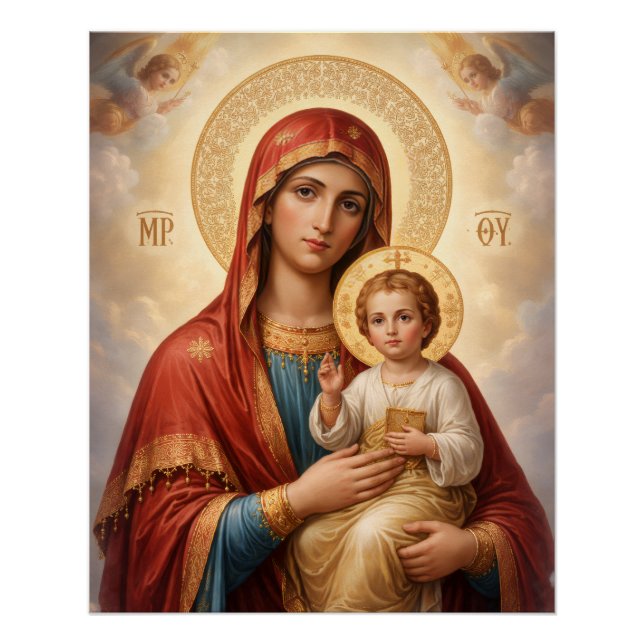 Heilige Mutter Gottes Göttliche Liebe & Schutz´10 Poster (Front)